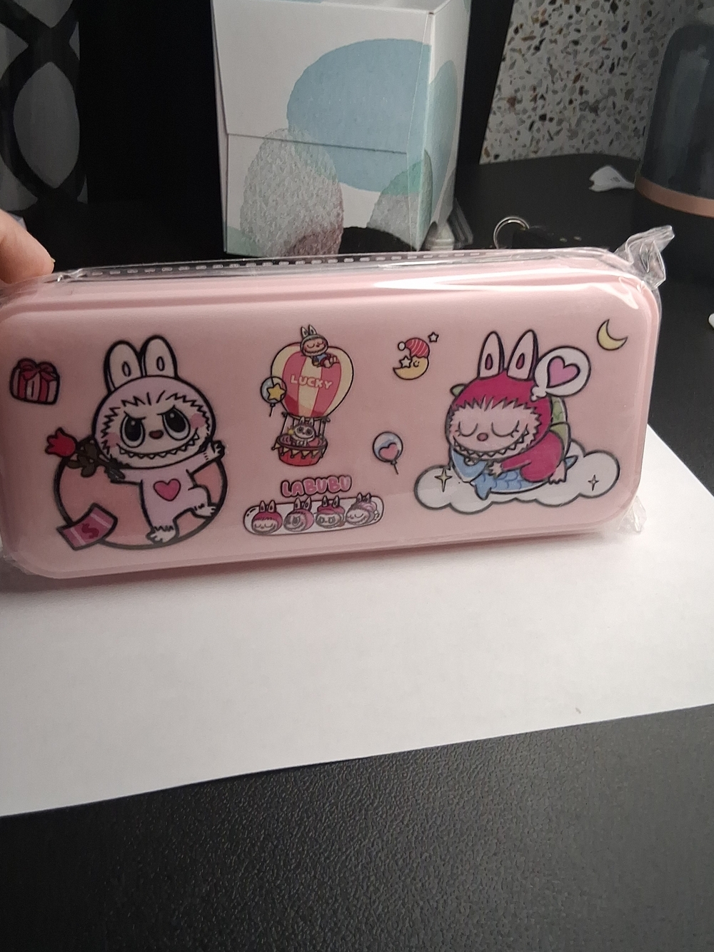 Labubu Pink Plastic Pencil Case Sealed New